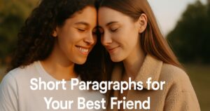 35 Short Paragraphs for Your Best Friend