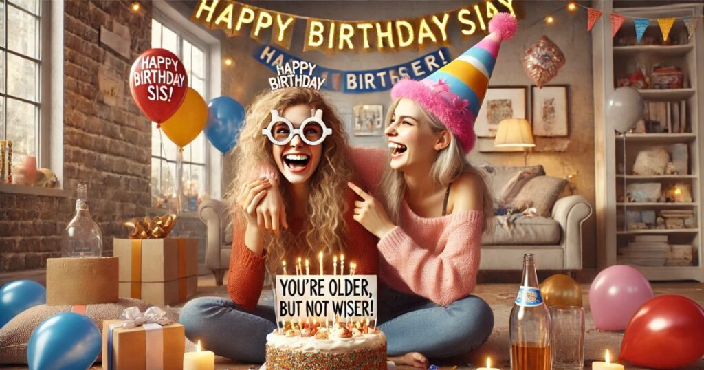Funny Birthday Wishes for a Sister