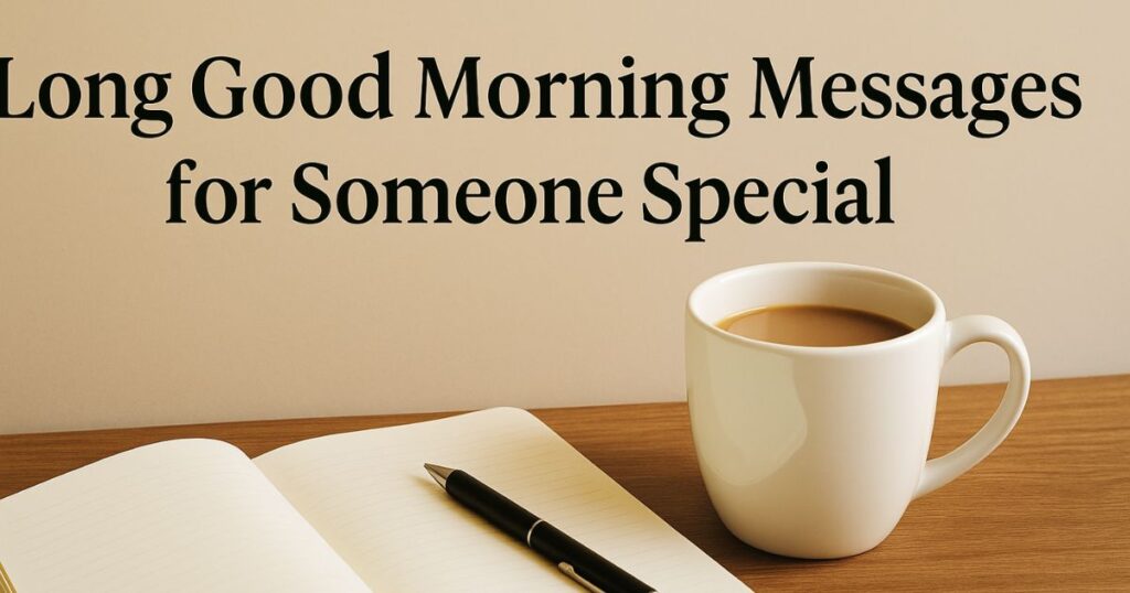 Long Good Morning Messages for Someone Special