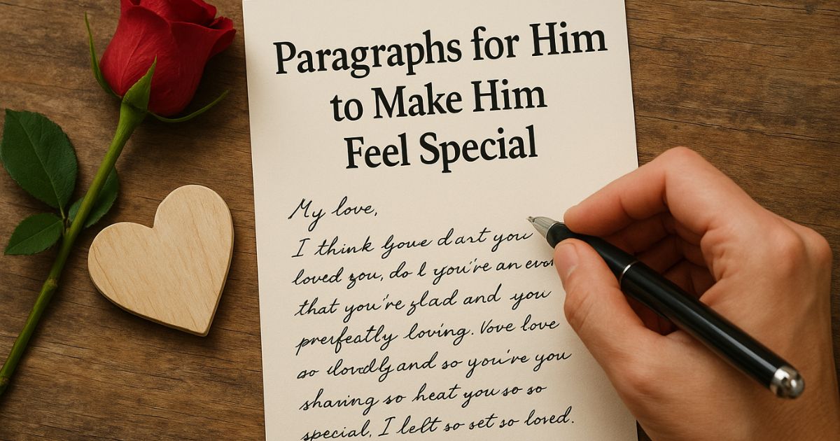 30 Paragraphs for him to make him feel special (Copy & Paste)