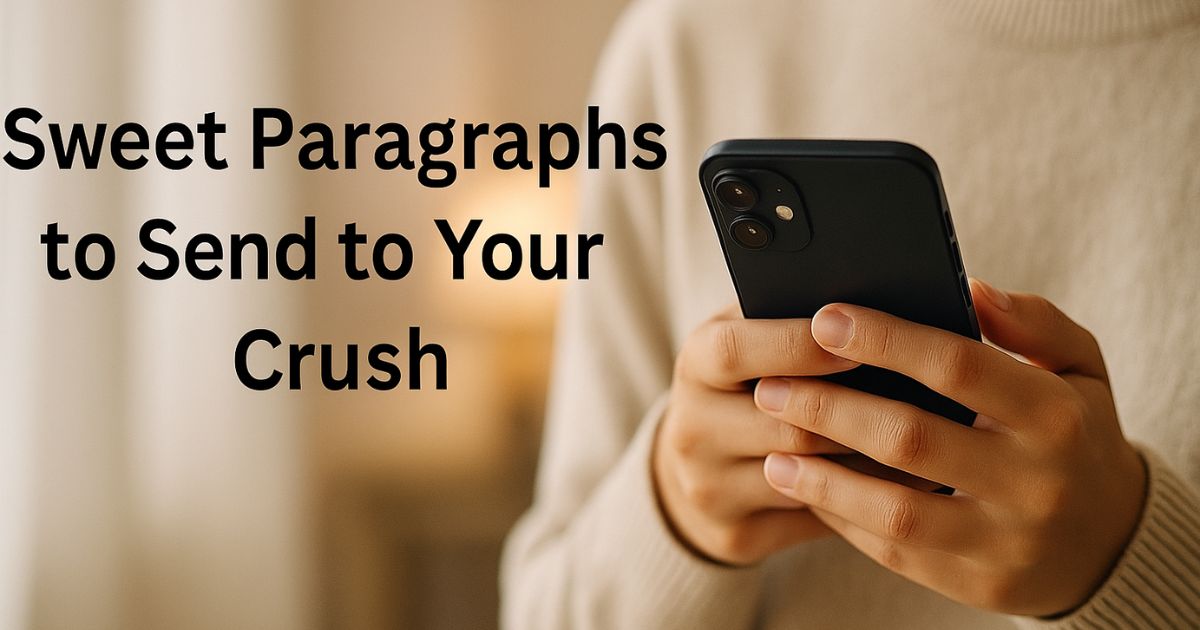 45 Sweet Paragraphs to Send to Your Crush