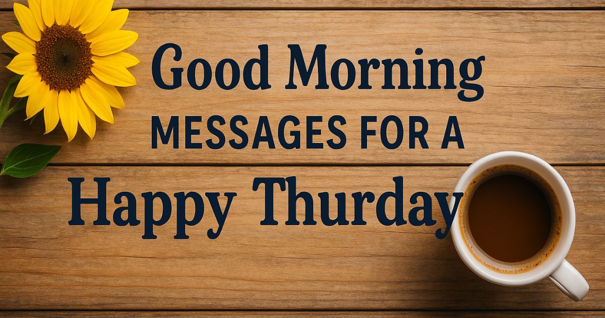48+ Cheerful Good Morning Messages for a Happy Thursday