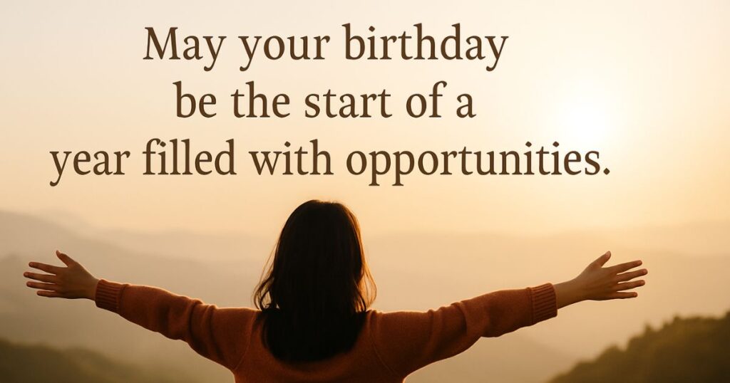 5. “May your birthday be the start of a year filled with opportunities, success, and moments that make you truly happy. Cheers to you!”