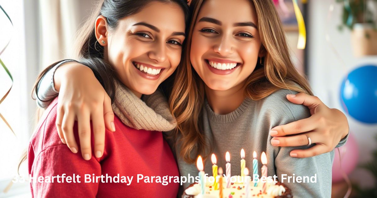 33 Heartfelt Birthday Paragraphs for Your Best Friend
