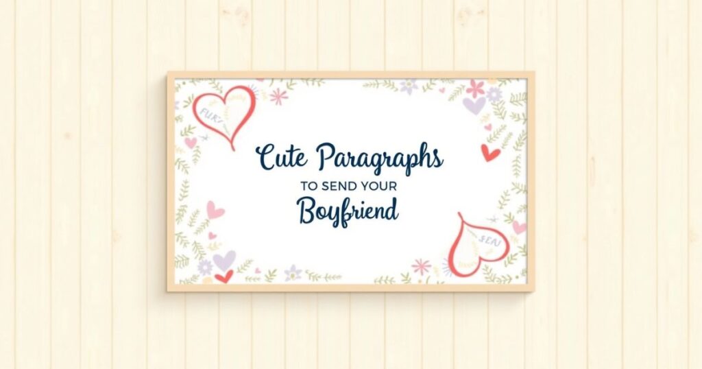 Cute Paragraphs to Send Your Boyfriend 