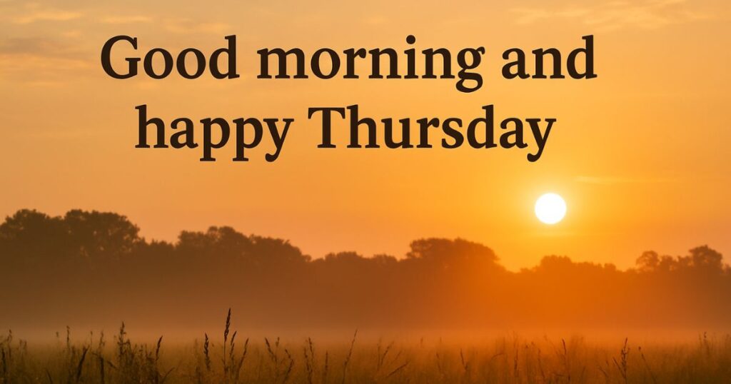 Good morning and happy Thursday