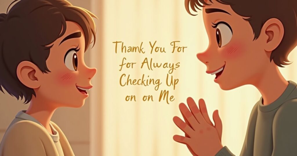 Thank you for checking in on me