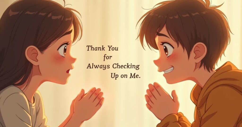 Thank you for checking up on me so often