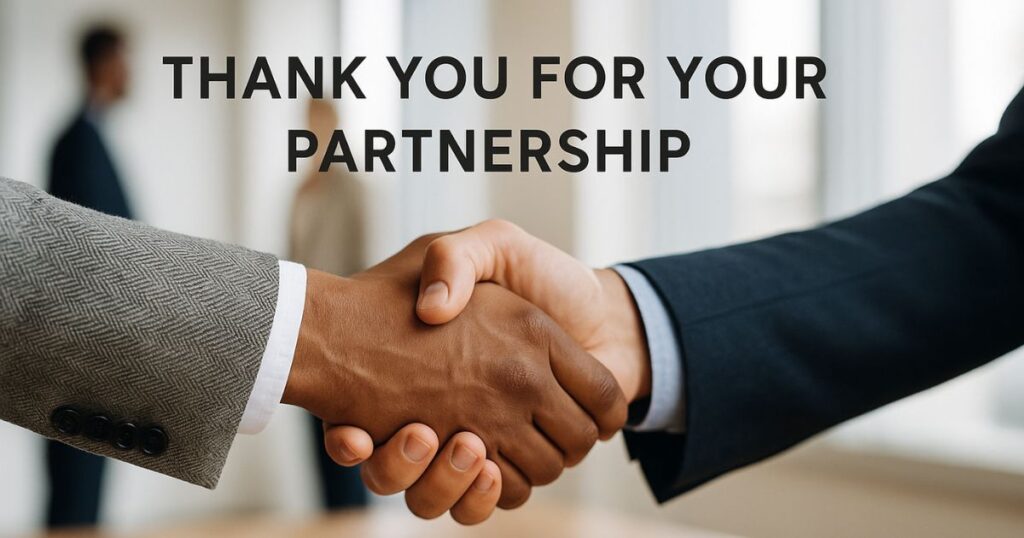 Thank You for Your Partnership