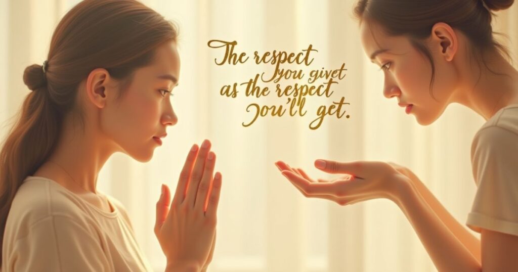 The respect you give is the respect you’ll get