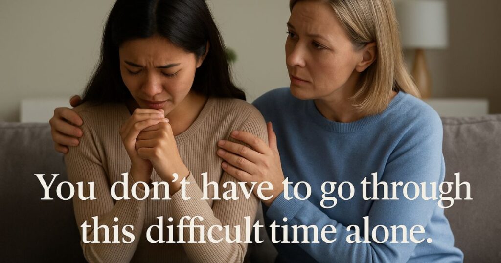 You don’t have to go through this difficult time alone