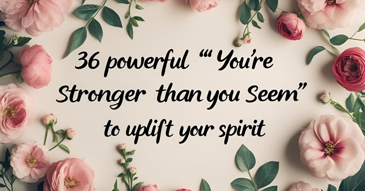 36 Powerful “You’re Stronger Than You Seem” Quotes to Uplift Your Spirit