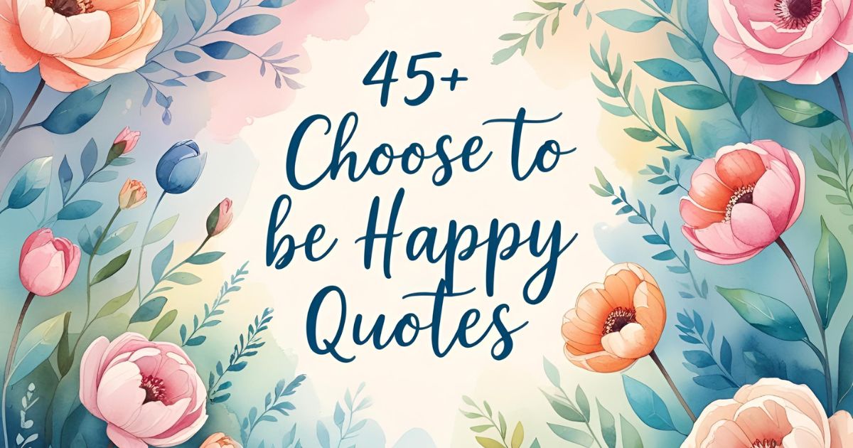45+ Choose to Be Happy Quotes (Focus on Joy)