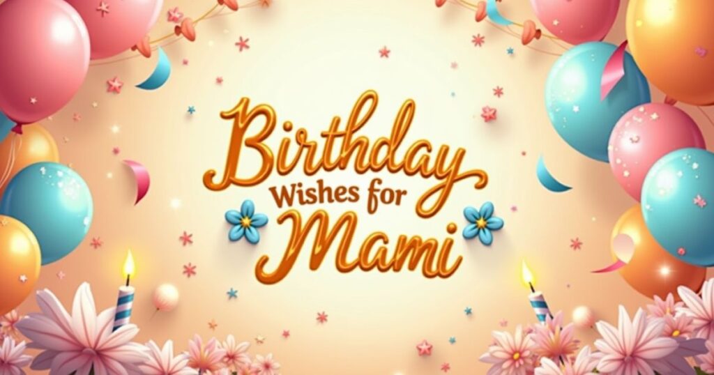 Birthday Wishes for Mami in English