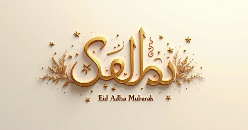 How to Write Eid ul Adha Mubarak in Urdu