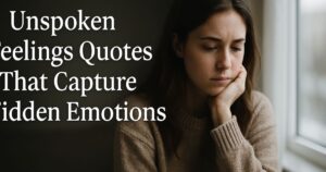 Unspoken Feelings Quotes That Capture Hidden Emotions