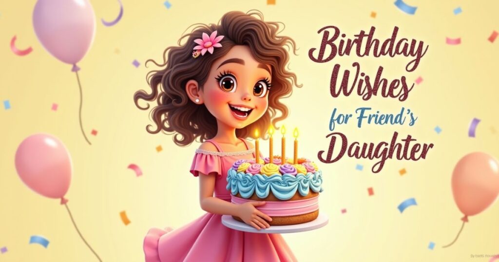 Cute Birthday Wishes for Friend’s Daughter