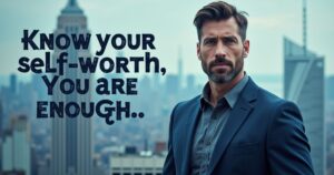 Know your self-worth quotes to boost confidence for men