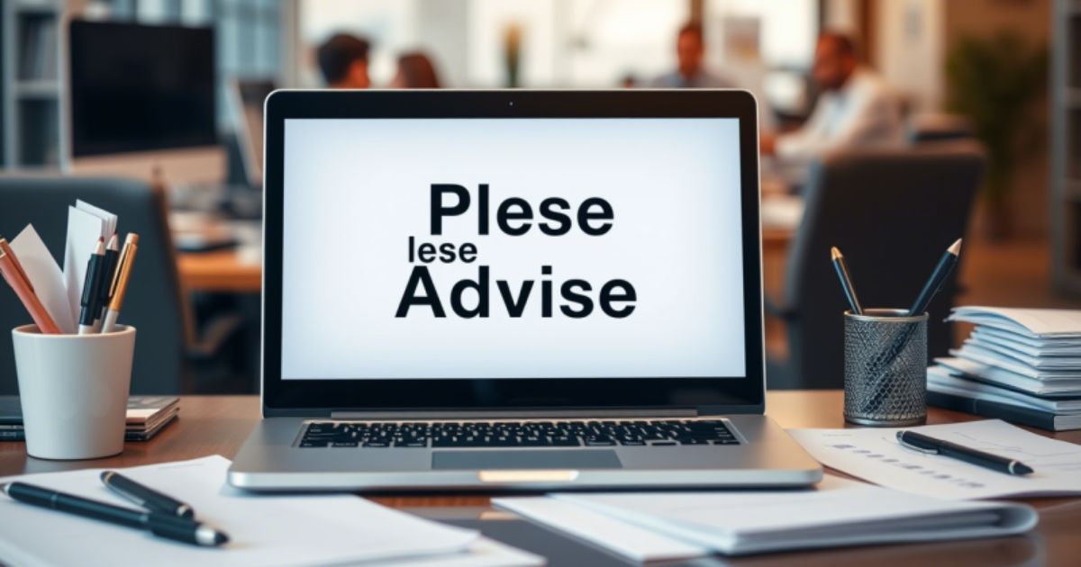 Other Ways to Say “Please Advise