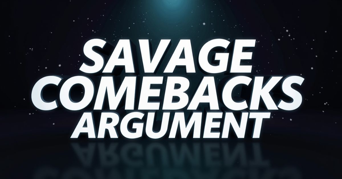 Savage Comebacks To Use in an Argument