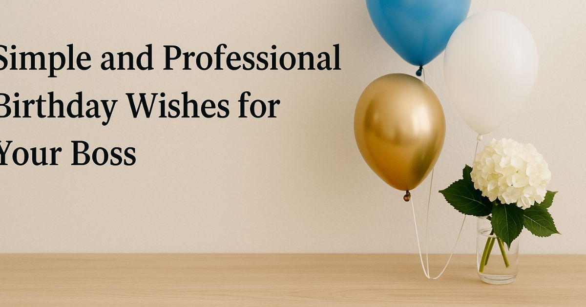 Simple and Professional Birthday Wishes for Your Boss