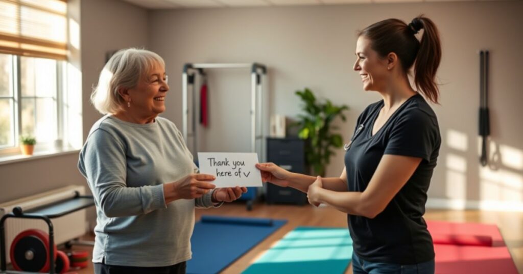Thank You Message to Physical Therapist for Ongoing Support