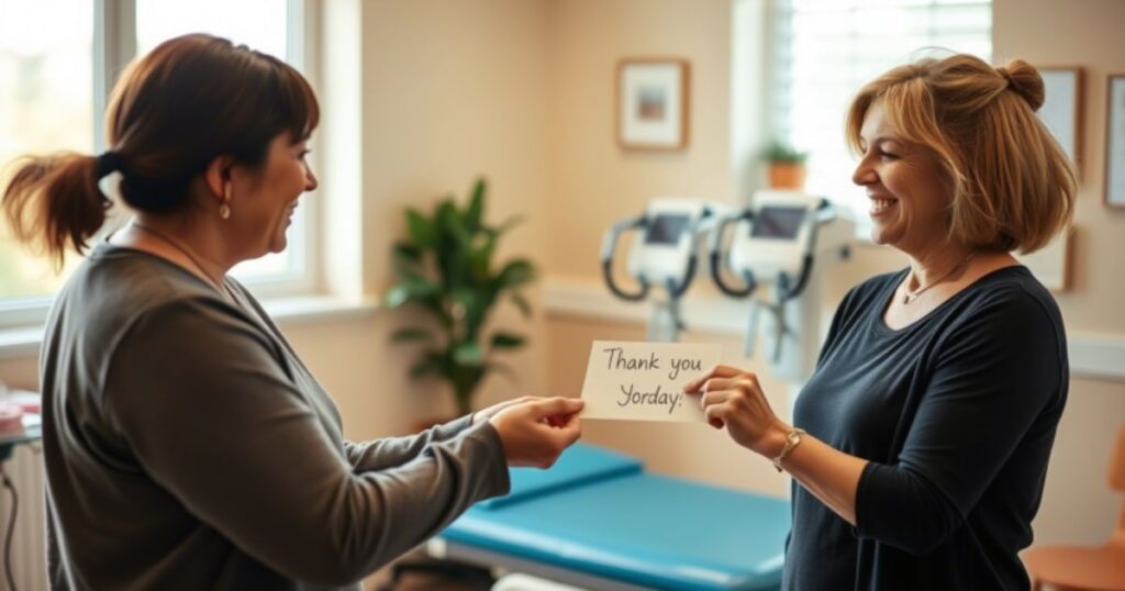 Thank You Message to Physical Therapist for Their Patience and Care